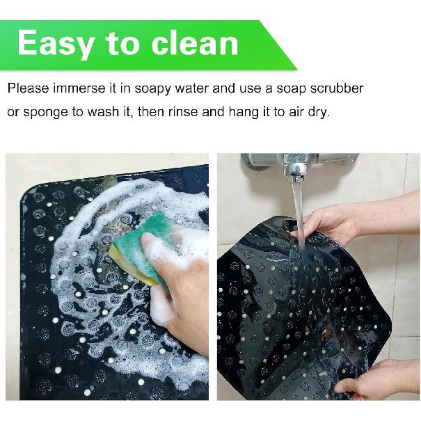 Coopay 2 Pack Kitchen Sink Mat Plastic Protect Mat PVC Eco-friendly Kitchen Adjustable Stainless steel/Porcelain Dish Drying Pad Protector for Bottom