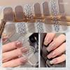 14Strips Nail Patch Semi Cured Nail Art Stickers INS Trendy Gel Nail Stickers  DIY Nail Art Making