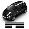 Автомобильный комплект наклеек в стиле гоночной полосы для Renault Twingo 2 3 Виниловая пленка Капот Крыша Задний Хвост Декор Наклейки Авто Тюнинг Аксессуары