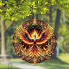3D Wind Spinner Rainbow Hanging Stainless Steel Wind Spinner Metal Kinetic Art