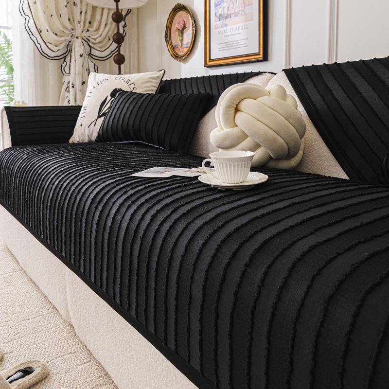 Шенилловые полоски Диванное полотенце для гостиной Нескользящий чехол на диван Четыре сезона Универсальная подушка для дивана Подушка для сиденья