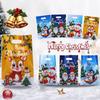 50/100PCS Christmas Candy Bag Biscuit Plastic Handbag Cartoon Elk Snow Man Pattern Christmas Party Packaging Bag Xmas Supplies