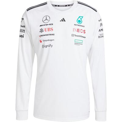 X Футболка гонщика команды Mercedes-Amg Petronas F1 с круглым вырезом и длинным рукавом для мужчин, топы, белая, черная JX5801