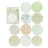 10PCS Lace Paper Stickers Decorative Vintage Cutout Lace Scrapbooking Sticker for DIY Journaling