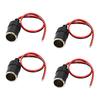 YFFSFDC Автомобильное зарядное устройство Штекер питания Клемма Прикуриватель Розетка Кабель Совместим с 12 В/24 В Упаковка из 4 штук