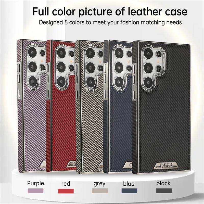 Роскошный магнитный чехол из углеродного волокна Magsafe для Samsung Galaxy S24 S22 Ultra S23 Plus S24Ultra S23Ultra Macsafe задняя крышка