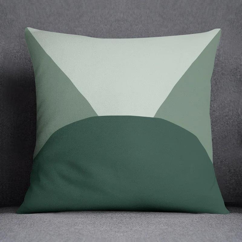 Наволочка с принтом серии «Зеленый лист», современная домашняя спальня, гостиная, диван, наволочка 45x45 см, наволочка из персиковой кожи