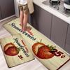 1 шт., кухонный напольный коврик с клубничным узором, Нескользящий кухонный напольный коврик, кухонный коврик, кухонный коврик, домашний декор, декор комнаты