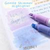 4 Colors Kawaii Glitter Highlighter Pen Pastel Chisel Pastel Highlighter Marker Scrapbook Painted Stationery School Supplies