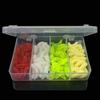 100Pcs 4 Colors Maggot Grub Outdoor Fishing Lure Worm Silicone Soft Bait Tool