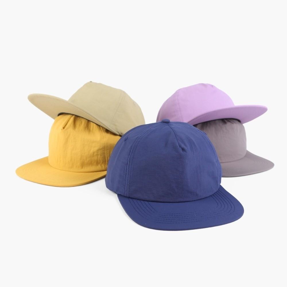 Solid Color 5 Panel Peaked Hat Quick Drying Snapback Cap Sun Protection Hat for Men and Women