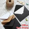 10 Pcs Black White Kraft Paper Envelopes Blank Paper Vintage European Style for Card Postcard Gift Korean Stationery Papel