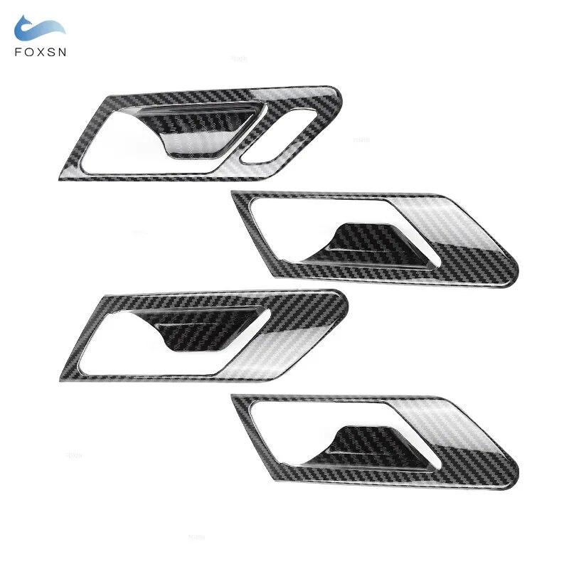 Для VW Golf 6 MK6 2008-2013 ABS текстура из углеродного волокна, внутренняя дверная ручка автомобиля, тянущая дверная чаша, рама, крышка, защитная накладка