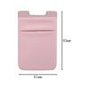 Adhesive Card Holder, Holds Up To 8 Cards, for the Back of the Phone, Pink