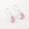Розовый камень Кошачий глаз Ювелирные изделия из стерлингового серебра 925 пробы Ручной работы Серьги-крючки 1,90" EE-35-44