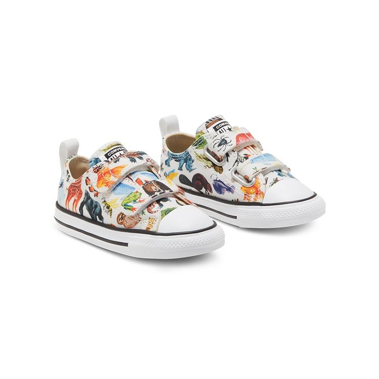 (TD) Converse Chuck Taylor All Star 2v Little White/Multi Baby 768463C