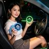1Pcs LED Car Badge Luminous Coaster Water Cup Pad Accessories For Toyota Hilux Corolla RAV4 Camry Highlander Yaris Cross Prado FP1