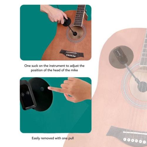 Wireless Musical Instrument Microphone, 2.4g Wireless Saxophone Microphone with Flexible 360 Rotation for Guitar, Violin, Accordion Performances