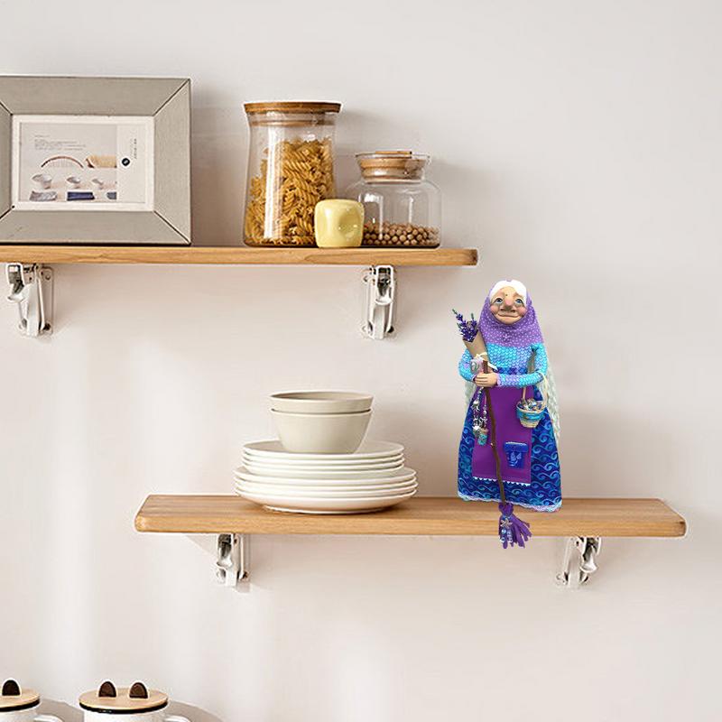 Witch Doll Good Luck Cooking Doll Handmade Resin Ornament Magic Hang Dolls Home Kitchen Decoration Crafts Creative Pendant Gifts