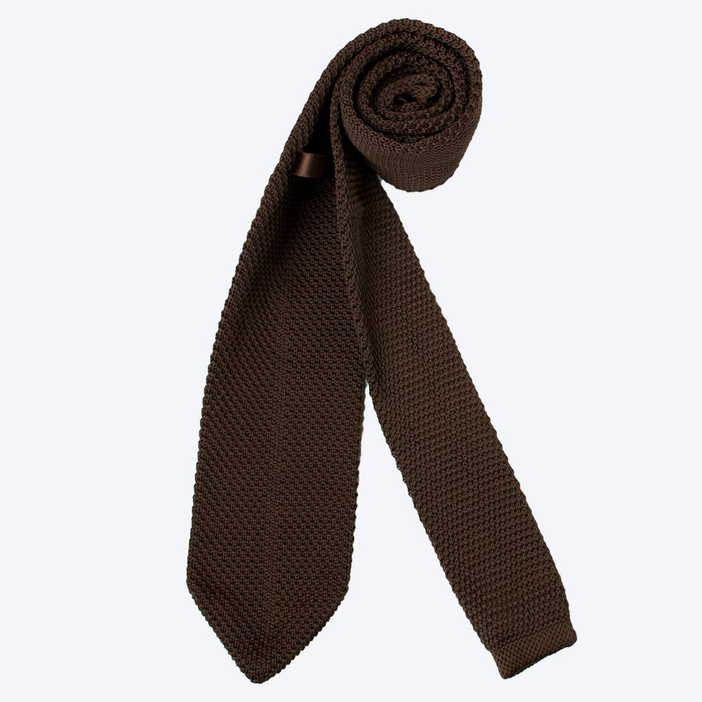 (Ателье 365) atelier365 Вязаный галстук, Однотонный, В клетку, Формальный, Стильный, Мужской подарок, Вязаный галстук oth-ux-ne-1673-ats-3-nt-d