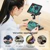 7-дюймовый ЖК-микроскоп для монет 50X-1200X Увеличительное стекло 5MP HD Цифровой микроскоп 8 светодиодных ламп Ремонт электроники Пайка Устройство для просмотра на ПК