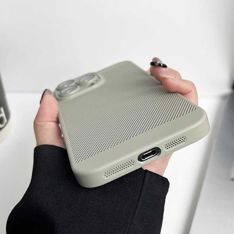 Подходит для IPhone17 Ультратонкий Охлаждающий Сетчатый Чехол Apple 16promax Всестороннее Защитное Стекло для Камеры Чехол для Мобильного Телефона 13 Защитная Крышка