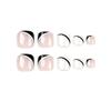 24pcs Press-on Toe Nails Wearable Manicure Fake Nails Removable Manicure 10ml