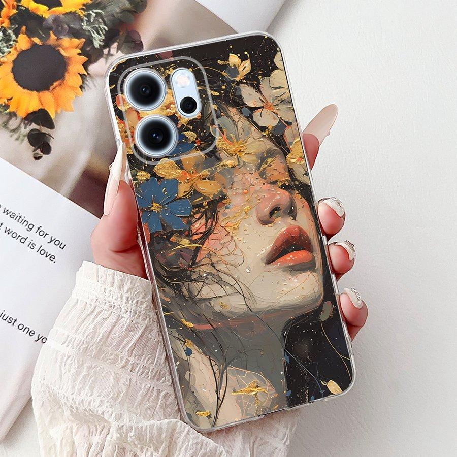 Чехол для телефона OPPO Reno14 F 5G Capa Мягкий силикон Новый цветочный Защитная задняя крышка Для Oppo Reno 14F 14 F CPH2743 Fundas Coque
