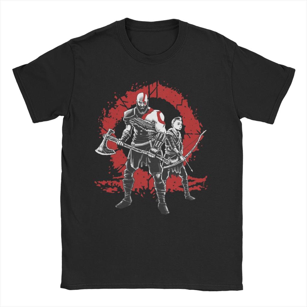 Unisex Womens Gaming Kratos God of War T Shirt Cotton Clothes Crazy Short Sleeve Round Collar Tee Shirt 4XL 5XL 6XL TShirt