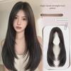 Seamless Fluffy Long Straight Hair Full Head Wig Set for Women