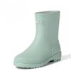 Унисекс резиновые сапоги до середины голени, водонепроницаемые, нескользящие, резиновые туфли с ПВХ-стелькой на носке, для детей, для активного отдыха на свежем воздухе
