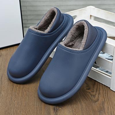 2024 зимние мужские и женские тапочки-сабо, теплые меховые шлепанцы, унисекс, для дома, хлопковая обувь, мужские повседневные шлепанцы из пуха, плюшевые меховые шлепанцы