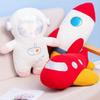 58cm Plush Rocket Astronaut Toy Stuffed Spaceship Throw Pillow Home Decor Birthday Gift Space Discovery Educational for Kids