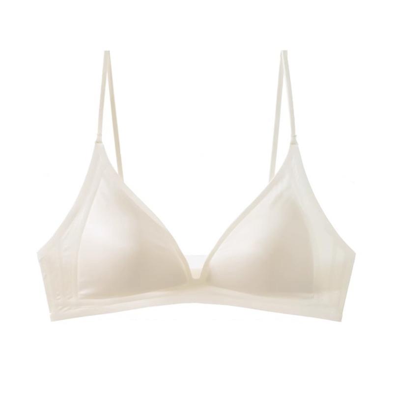 1 шт. Нижнее белье Элегантные тонкие бретели Дышащий нейлон Бесшовный Удобный женский бюстгальтер Однотонный