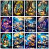 5D Diy Diamond Painting Tree House Full Square Round Embroidery Mosaic Fantasy Landscape Handmade Home Decor
