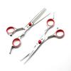 Профессиональные ножницы для стрижки собак с безопасными круглыми кончиками, сверхпрочные ножницы для стрижки домашних животных из титана и нержавеющей стали, изогнутые вверх