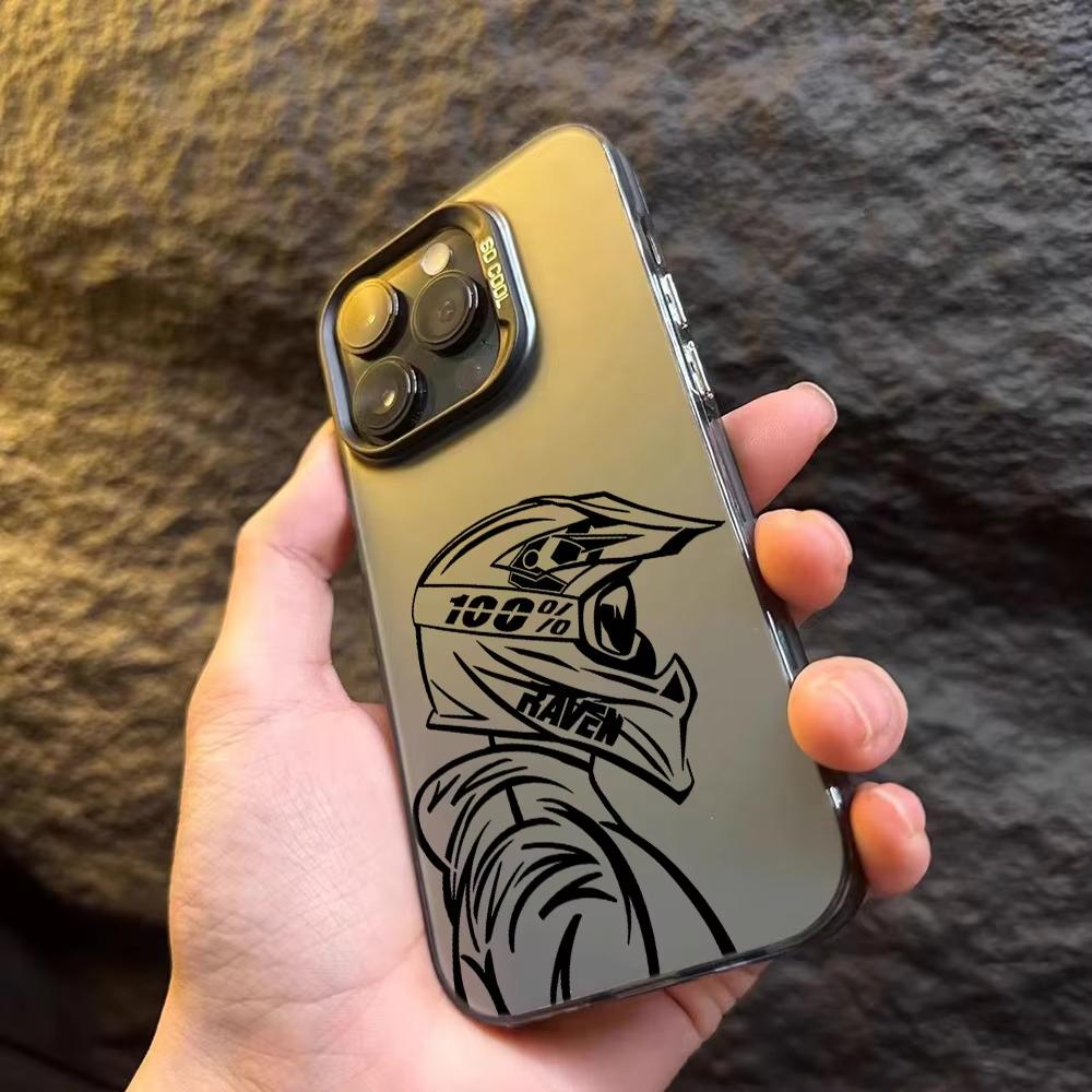 Крутой персонаж Мотоциклист Креативный Чехол для Телефона для iPhone 17 16 15 14 13 12 11 X XS XR XSMAX 7 8 Air Pro Max Plus Чехол