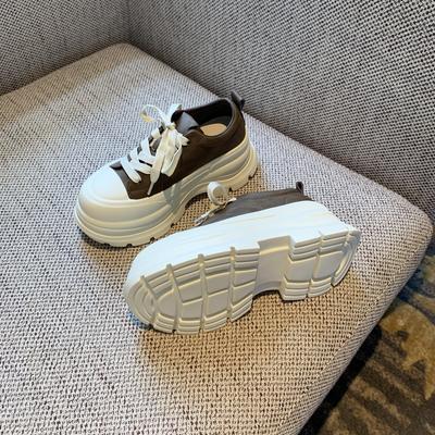 2025 осень новая маленькая 7 см легкая платформа мягкая кожа повседневные в британском стиле модные женские универсальные туфли на платформе