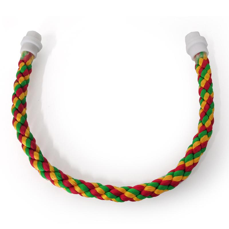 Красочная хлопковая веревка для попугая, подставка для тренировки, стоячие игрушки, клетка для птиц, аксессуары для хомяка