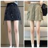 Loose Wide Half Leg Skirts Lace Up Cargo Skirts Fashion Causal Skirts Women  Streetwear