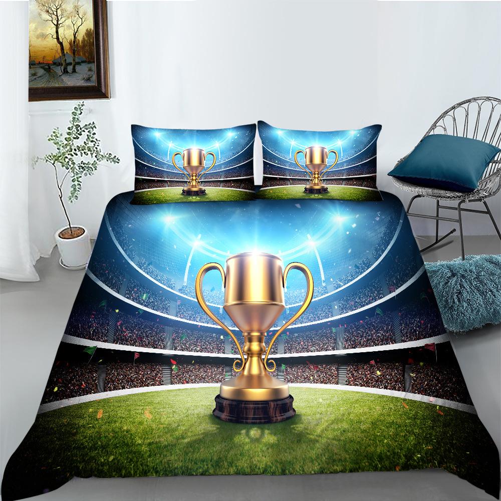Football Series Bedding Two Three Piece Set Polyester 3D Digital Printing Shopify