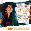 Day of the Dead Waterproof Face Tattoo Stickers - Sweatproof Halloween Masquerade Makeup