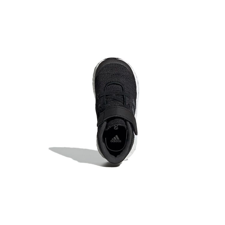 adidas Pureboost Go Series El I Удобные Легкие Нескользящие Низкие Кроссовки для Ходьбы Детская Обувь Черно-Белая F34017