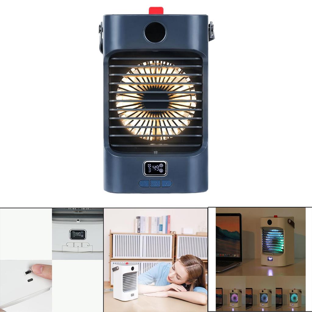 Air Cooler Air Conditioner Fan Fans with LED Night Light Mist Humidifier Home Room Bedroom