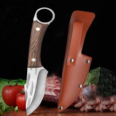 Кованый нож для обвалки ручной работы, нож для мяса, кухонный нож, нож для мясника из нержавеющей стали