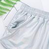 Men's Pants Shiny Metallic Low Rise Elastic Waistban Boxer Shorts Stage Performance Costume