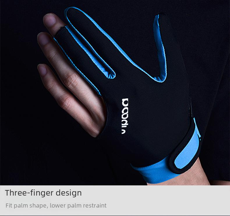 Перчатки для бильярда унисекс с тремя пальцами, без пальцев, для обеих рук, индивидуальная упаковка