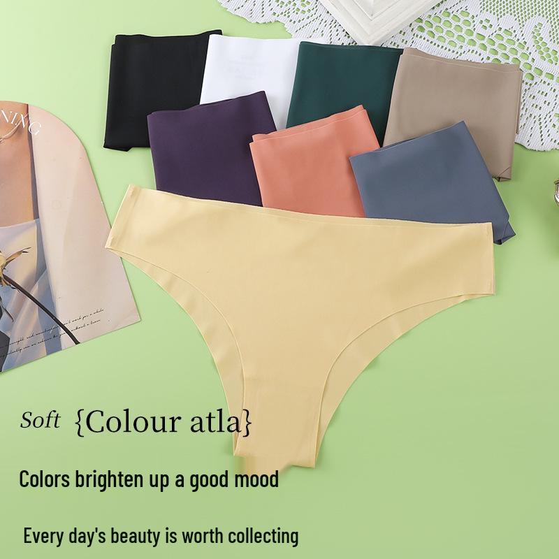 Бесшовные трусы-бикини из ледяного шелка для европейских и американских женщин