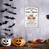 Pumpkin Hole Coffee Station Metal Tin Sign - Vintage Halloween Decoration, UV-resistant, Waterproof and Fade-resistant
