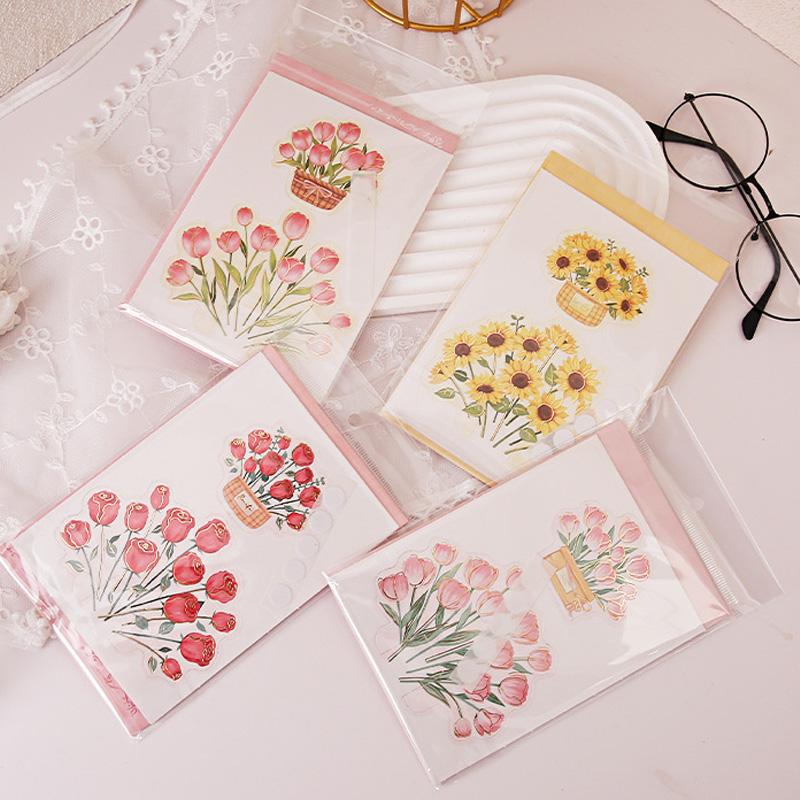 1 шт. Поздравительная открытка 3D Букет подсолнухов Открытка на день рождения Всплывающая Креативная бумажная открытка Розы Тюльпаны